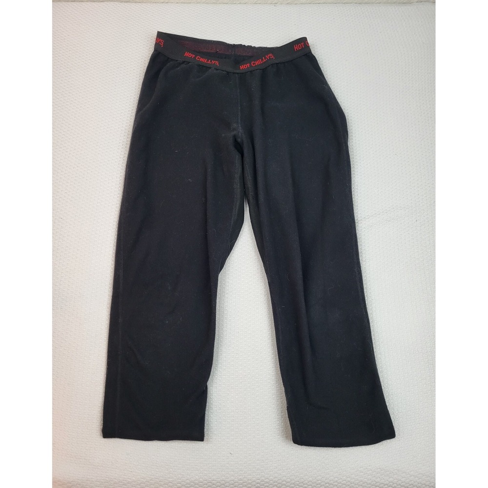 Hot Chillys Base Layer Pants Mens Medium Black Elastic Waist‎ Warm Comfortable
